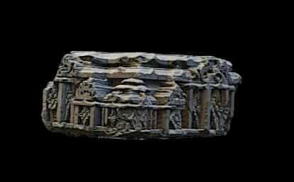weathered stone carving