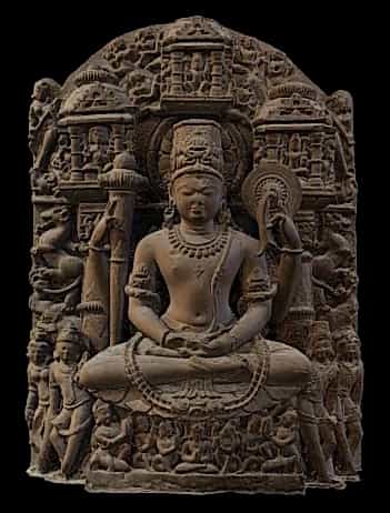 Seated Four Armed Vishnu in Meditation
