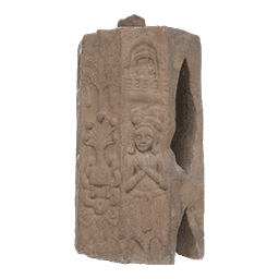 Naga Muchalinda protecting the throne of the Buddha