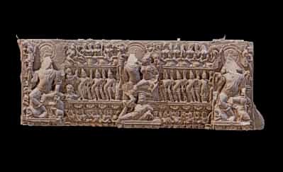 Brahama Vishnu and Shiva on lintel