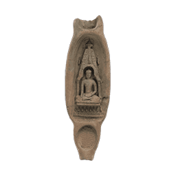 Votive Tablet with seated Buddha