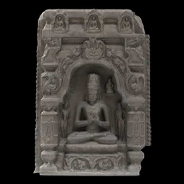 Crowned Buddha In Preaching Gesture (dharmachakra mudra)